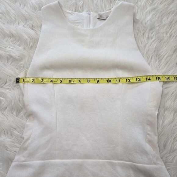 VICTORIA BECKHAM V-Neck Peplum High Low Sleeveless Cotton | Silk Top Blouse US 6 - Picture 9 of 10